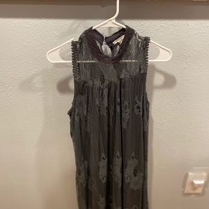 High neck lace dress